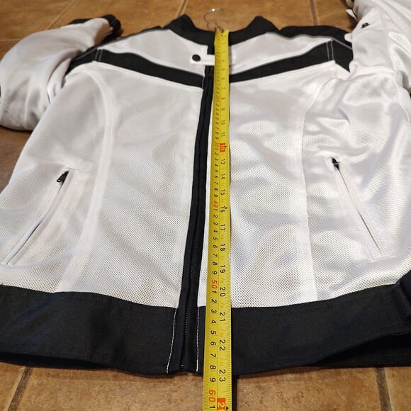 BILT Women's Jacket Padded White Mesh Motorcycle Removable Armor/Liner NWT L Lg - Picture 7 of 11